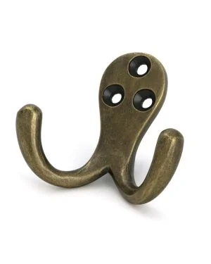 Burnished Brass Celtic Double Robe Hook