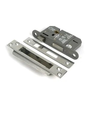 Polished SS 2½" 5 Lever BS Sash Lock