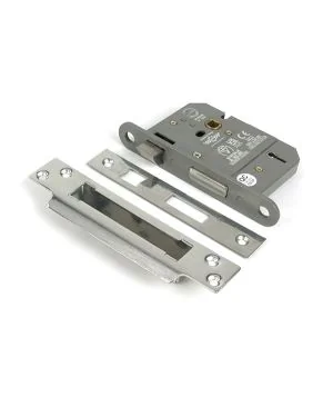 Polished SS 3" 5 Lever BS Sash Lock