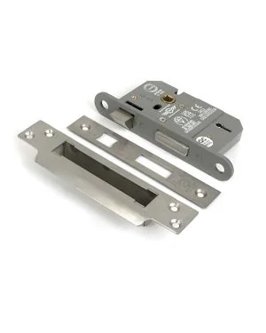 Satin Chrome 2½" 5 Lever BS Sash Lock KA