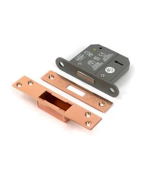 Polished Bronze 3" 5 Lever BS Dead Lock