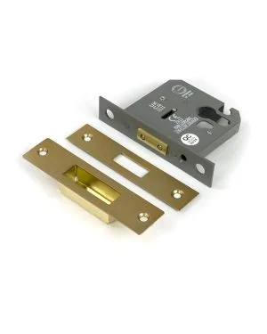 Satin Brass 3" Euro Profile Dead Lock