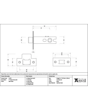 Satin Brass 3" Heavy Duty Latch