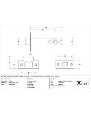 Aged Bronze 4" Heavy Duty Latch