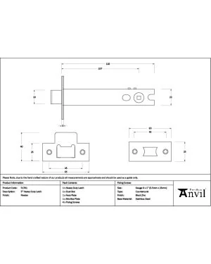 Pewter 5" Heavy Duty Latch
