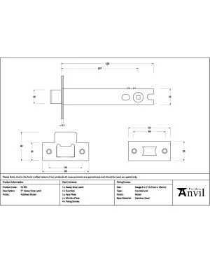 Polished Nickel 5" Heavy Duty Latch