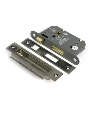 Pewter 2½" Heavy Duty Bathroom Mortice Lock