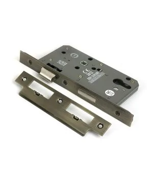 Aged Brass Euro Din Sash Lock - 60mm Backset/72mm Centre