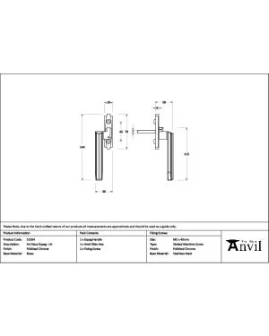 Polished Chrome Art Deco Espag - LH
