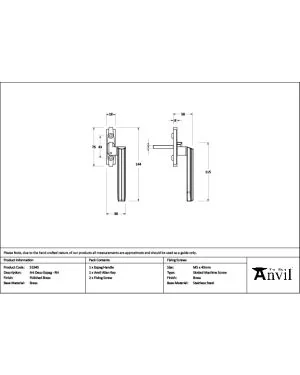 Polished Brass Art Deco Espag - RH