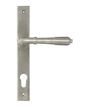 Satin Marine SS (316) Reeded Slimline Lever Espag. Lock Set