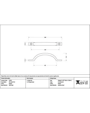 Pewter Slim Sash Pull
