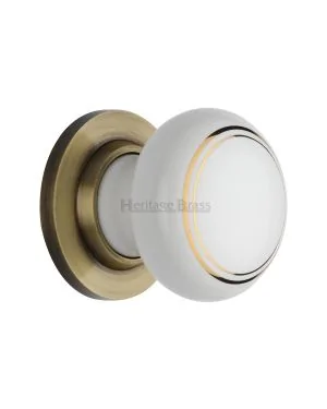 Gold Line Knob with Antique Brass base