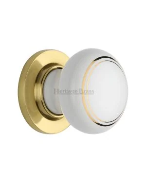 Gold Line Knob with Polished Brass base