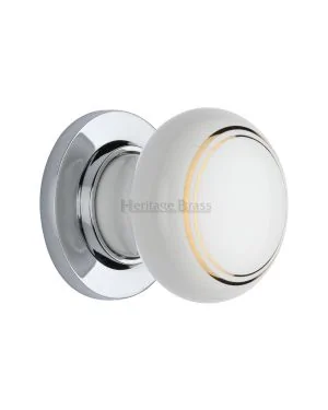 Gold Line Knob with Polished Chrome base