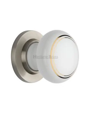 Gold Line Knob with Satin Nickel base