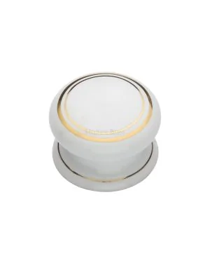Cabinet Knob Gold Line 32mm with Porcelain base
