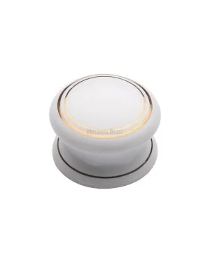 Cabinet Knob Gold Line 38mm with Porcelain base