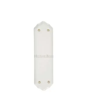 Shaped Fingerplate White Crackle