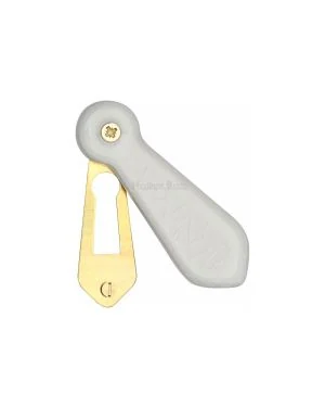 Covered Escutcheon White Crackle