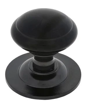 Black Round Centre Door Knob