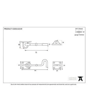 Polished Brass 3" Cabin Hook