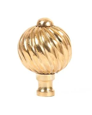Polished Brass Spiral Cabinet Knob - Small