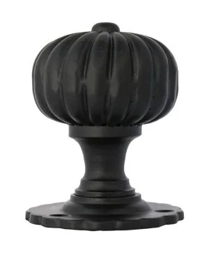 Black Flower Mortice Knob Set
