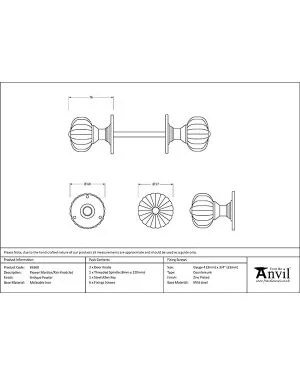Natural Smooth Flower Mortice Knob Set