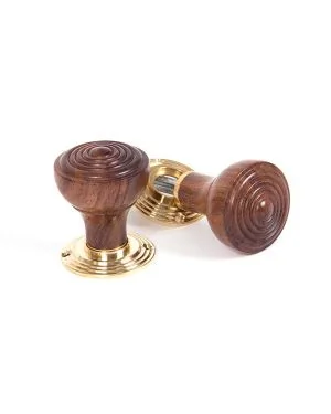 Rosewood Ringed Mortice/Rim Knob Set