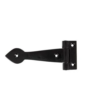 Black Smooth 6" Cast T Hinge (pair)
