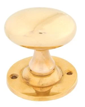 Polished Brass Oval Mortice/Rim Knob Set