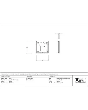 Pewter Avon Euro Escutcheon