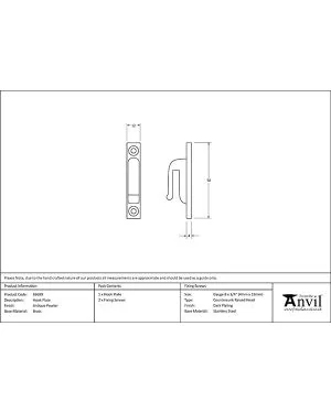 Antique Pewter Hook Plate