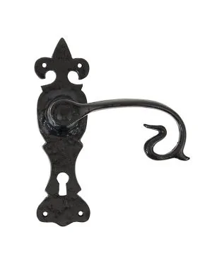 Black Curly Lever Lock Set