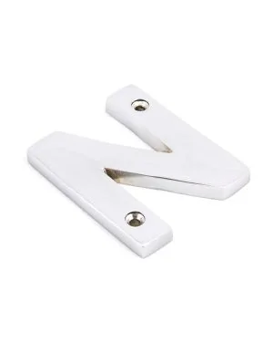 Polished Chrome Letter N