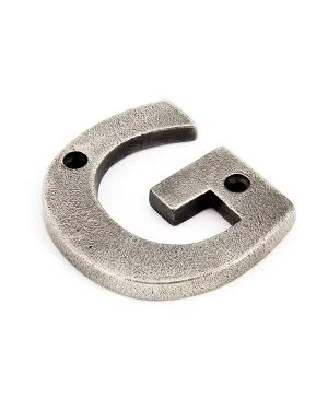 Antique Pewter Letter G