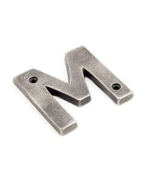 Antique Pewter Letter M
