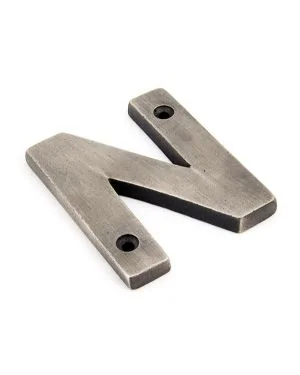 Antique Pewter Letter N