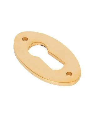 Polished Brass Oval Escutcheon