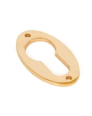 Polished Brass Oval Euro Escutcheon