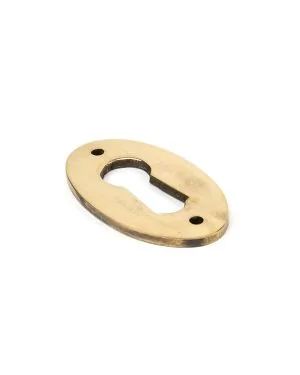 Aged Brass Oval Escutcheon