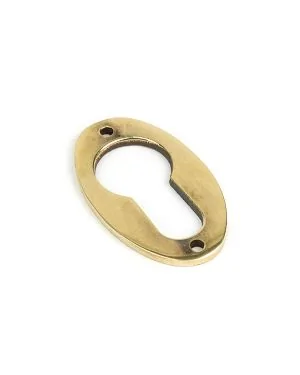 Aged Brass Oval Euro Escutcheon