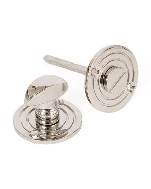 Polished Nickel Round Bathroom Thumbturn