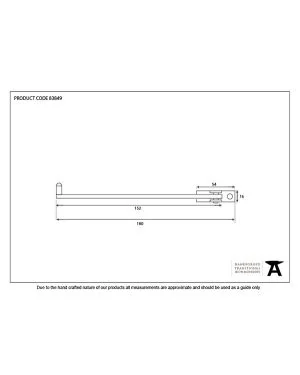 Black 6" Roller Arm Stay