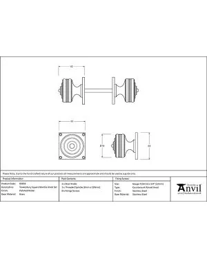 Polished Nickel Tewkesbury Square Mortice Knob Set