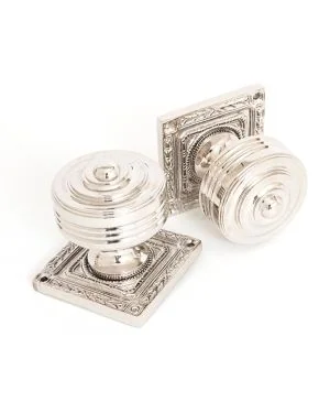 Polished Nickel Tewkesbury Square Mortice Knob Set