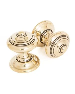 Aged Brass Elmore Concealed Mortice Knob Set