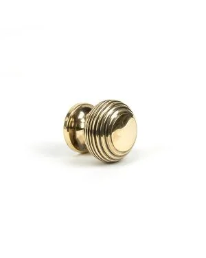 Aged Brass Beehive Cabinet Knob 30mm