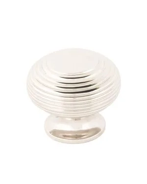 Polished Nickel Beehive Cabinet Knob 40mm